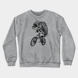 SEEMBO Piranha Cycling Bicycle Cyclist Biker Biking Fun Bike Crewneck Sweatshirt